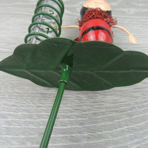 Yard Decor Garden Outdoor Ladybug Rain Gauge - Picture 11 of 12